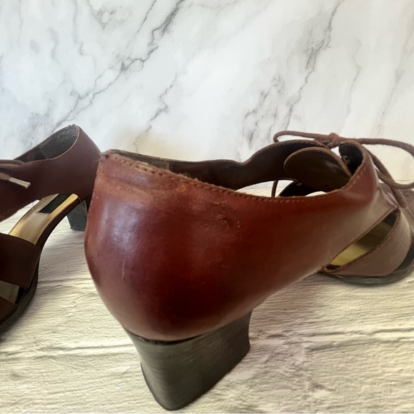 Vision Comfort Burgundy Fisherman Heeled Sandals - Picture 13 of 15